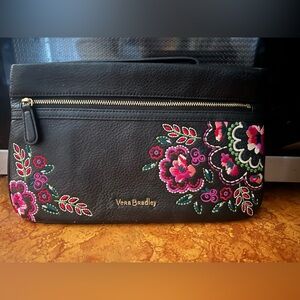 Vera Bradley Kiev Needlecraft Leather Wristlet
